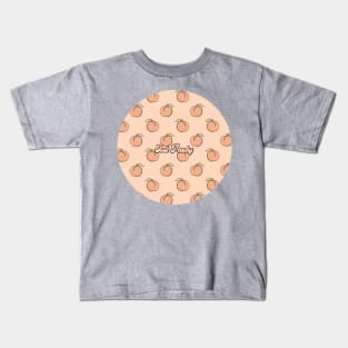 Just Peachy Cute Summer Pattern Repeat, Digital illustration Kids T-Shirt